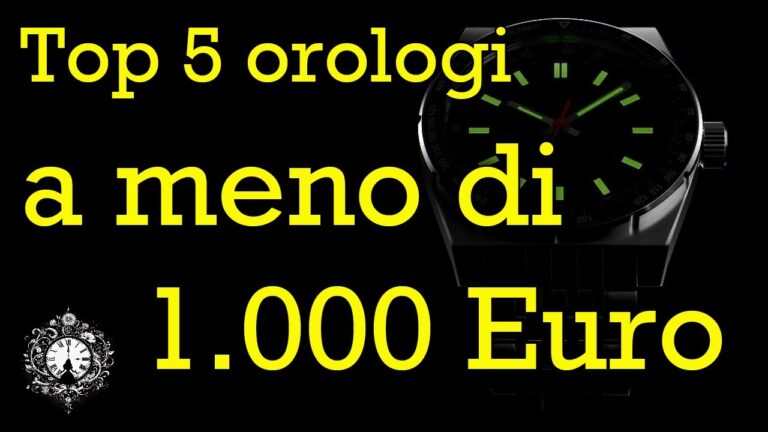 Orologi da Uomo sotto i 1000 Euro: Guida all&#8217;Acquisto Ideale